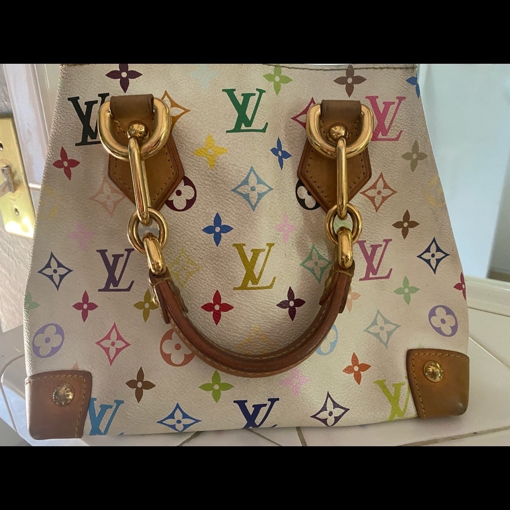 Auth Louis Vuitton Audra tote white monogram handbag - Picture 2 of 13
